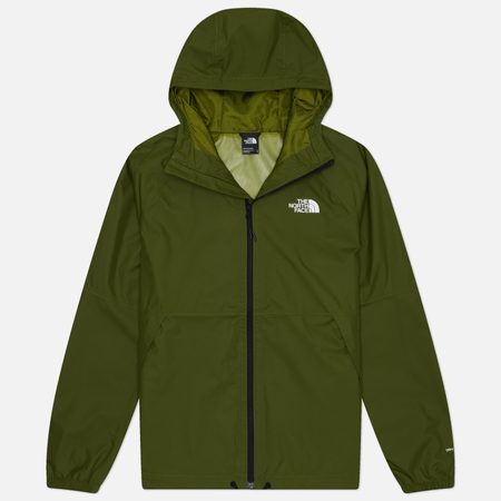 Мужская куртка ветровка The North Face Antora Rain Hoodie, цвет оливковый