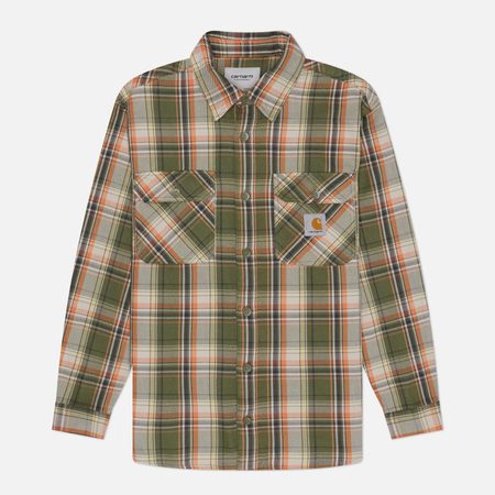 Мужская рубашка Carhartt WIP Tunick Check, цвет зелёный