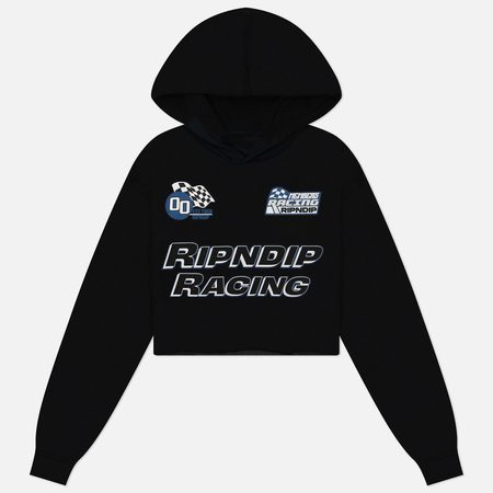 Женская толстовка RIPNDIP Ripnrace Cropped Hoodie, цвет чёрный