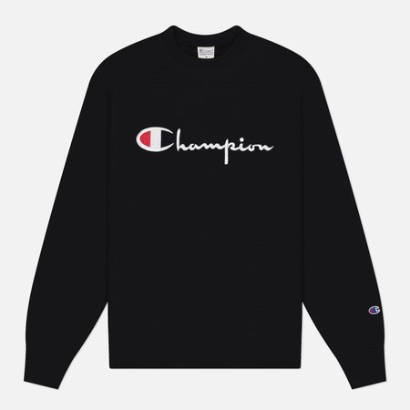 Мужская толстовка Champion Reverse Weave Pinnacle Crewneck Relax Fit, цвет чёрный