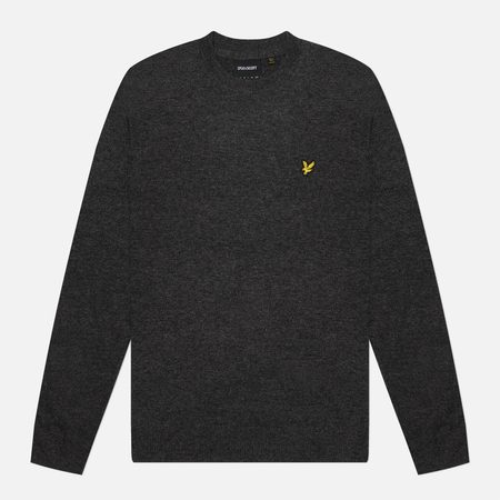 Мужской свитер Lyle & Scott Crew Neck Lambswool Blend Regular Fit Jumper, цвет серый
