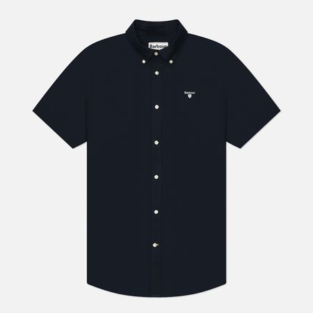 Мужская рубашка Barbour Oxford Tailored Short Sleeved, цвет синий