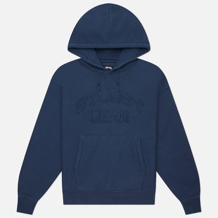 Мужская толстовка Stussy Gear Applique Hoodie, цвет синий