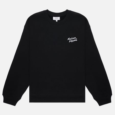 Мужская толстовка Maison Kitsune Handwriting Comfort, цвет чёрный