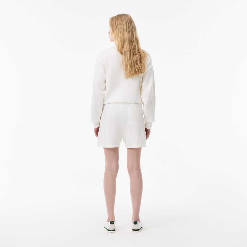 Женские рельефные шорты Lacoste из смеси хлопка 2