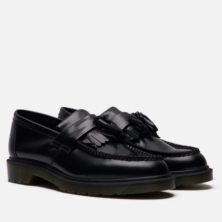 Мужские ботинки лоферы Dr. Martens Adrian Smooth Polished, цвет чёрный