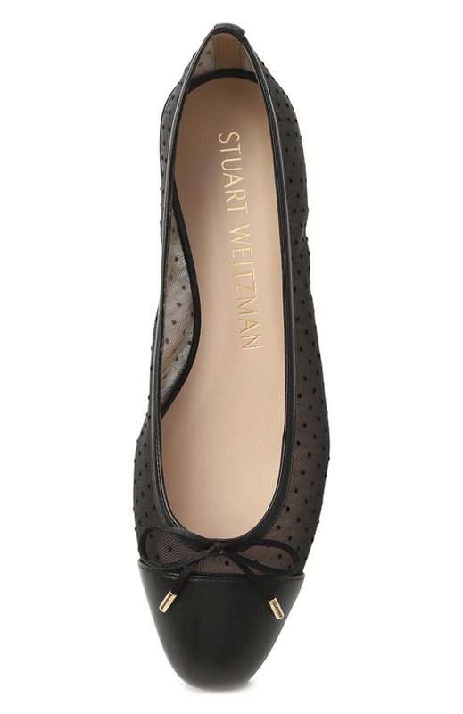 Комбинированные балетки Sleek Bow Stuart Weitzman 4