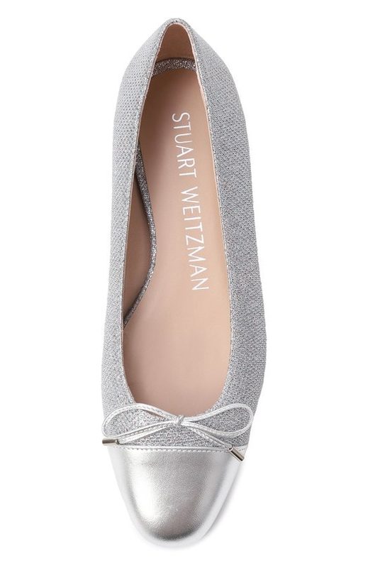 Текстильные балетки Sleek Bow Stuart Weitzman 4
