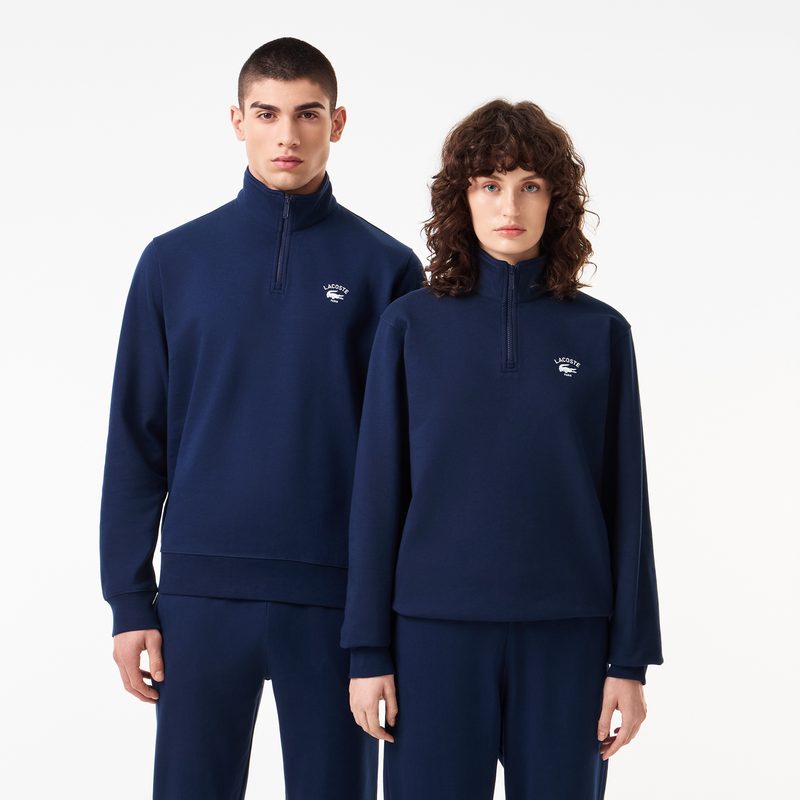 Свитшот Lacoste унисекс с застежкой-молнией с высоким воротом