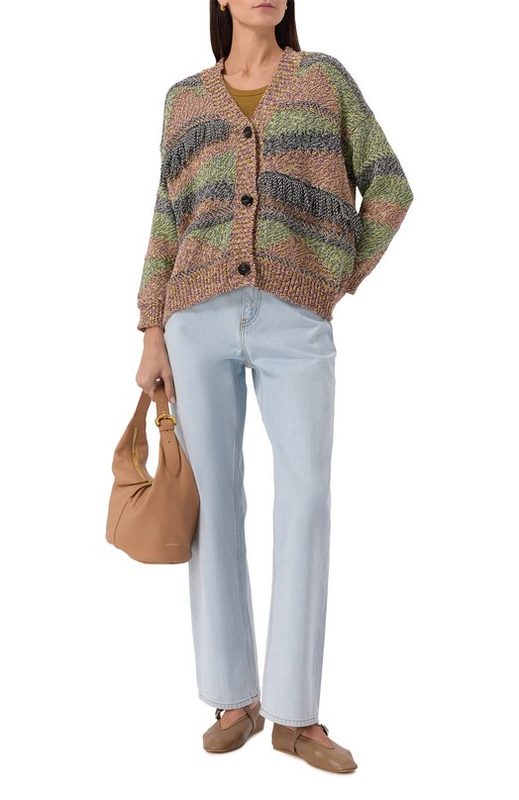Кардиган из хлопка и шерсти Weekend Max Mara 2