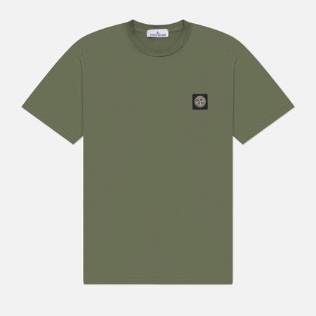 Мужская футболка Stone Island Compass Patch Logo, цвет зелёный