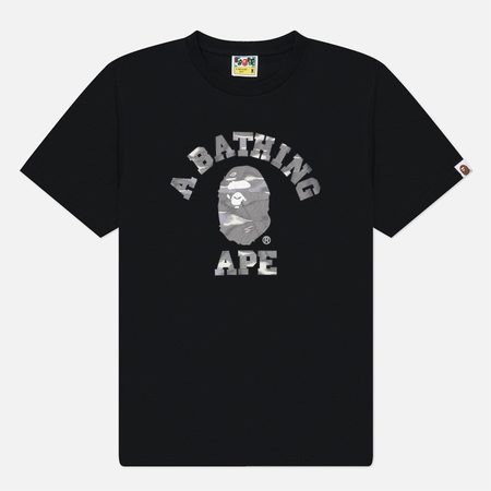 Мужская футболка A Bathing Ape Screen Camo College, цвет чёрный