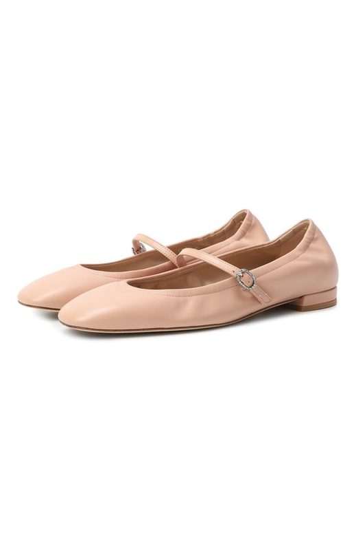 Кожаные балетки Claris Stuart Weitzman