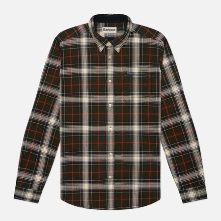 Мужская рубашка Barbour Whernside Tailored Checked, цвет оливковый
