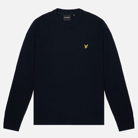 Мужской свитер Lyle & Scott Cotton Merino Crew Neck Regular Fit Jumper, цвет синий