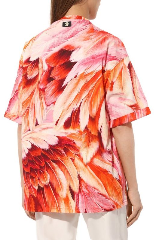 Хлопковая футболка Roberto Cavalli 4