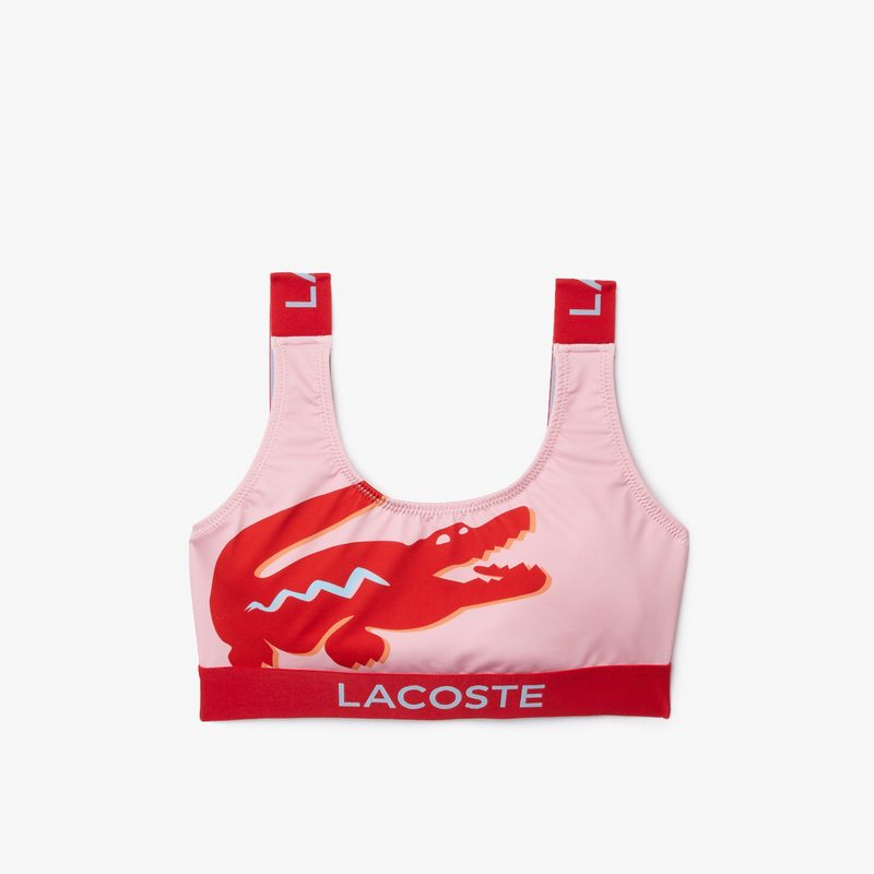 Женский бикини-топ Lacoste с крокодиловым принтом 5