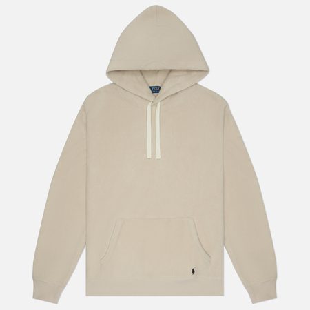Мужская толстовка Polo Ralph Lauren Cotton Blend Velour Sleep Hoodie, цвет бежевый
