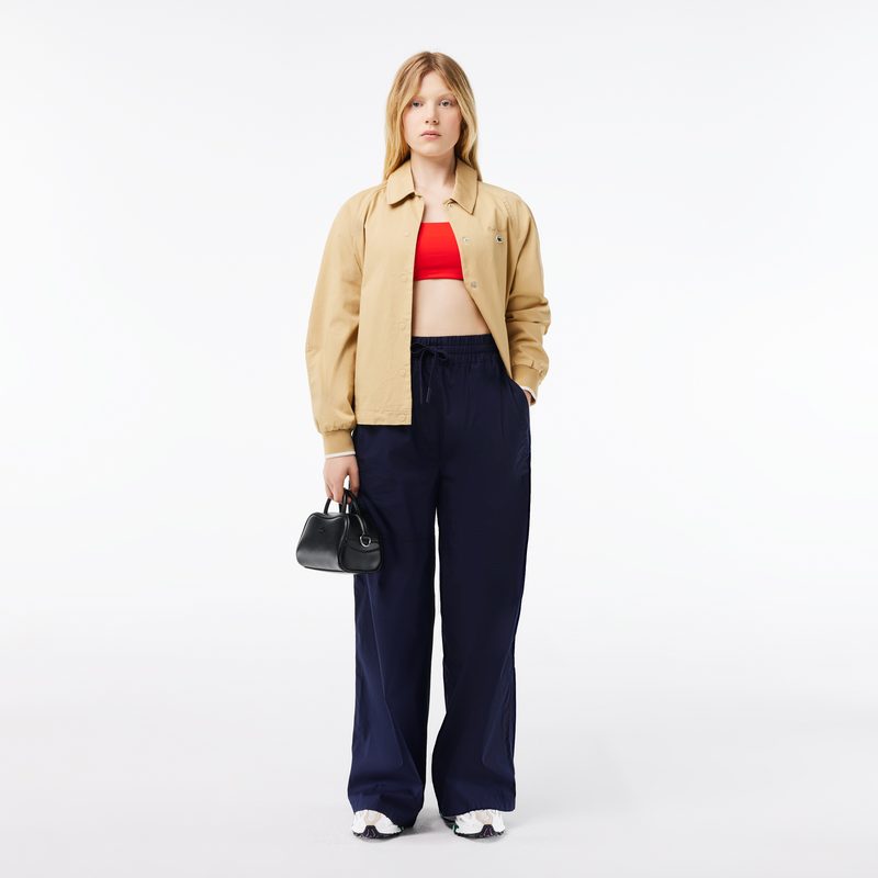 Женские хлопковые брюки Lacoste свободного кроя 3
