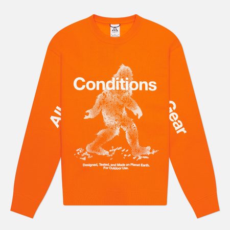 Мужская толстовка Nike ACG Tuff Fleece Therma-FIT Pullover Crew Neck, цвет оранжевый