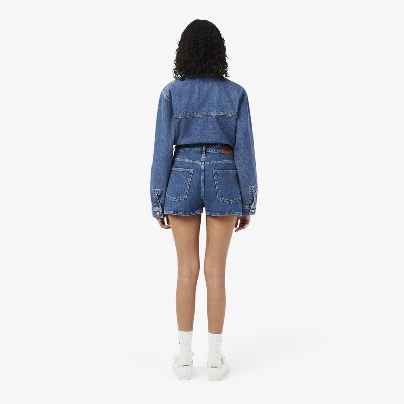 Женские джинсовые короткие шорты Lacoste 2