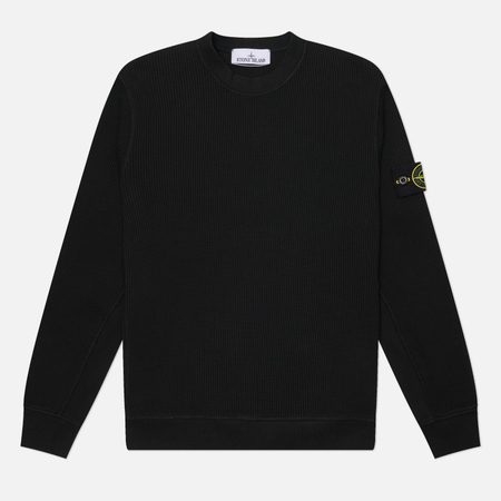 Мужская толстовка Stone Island Organic Cotton Waffle Fleece Regular, цвет чёрный