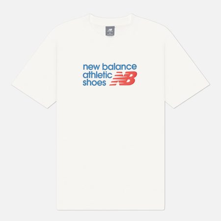 Мужская футболка New Balance Athletics Premium Relaxed Chest Logo, цвет белый