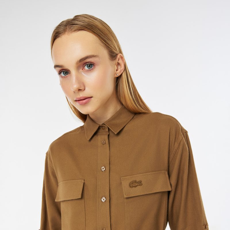 Платье Lacoste стандартного кроя с длинными рукавами и поясом 4