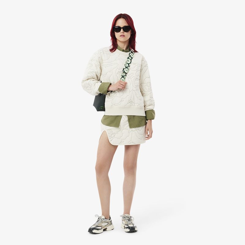 Женская двусторонняя толстовка Lacoste с вышивкой 4