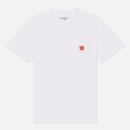 Мужская футболка Carhartt WIP Pocket Heart, цвет белый