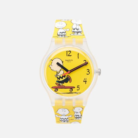 Наручные часы Swatch x Peanuts Pow Wow, цвет жёлтый