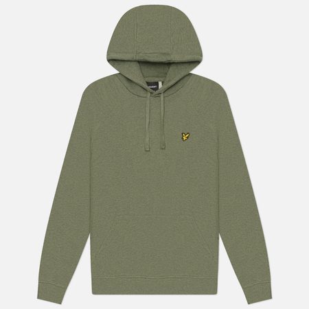 Мужская толстовка Lyle & Scott Tri Marl Raglan Hoodie, цвет оливковый