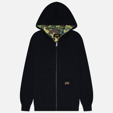 Мужская толстовка Stan Ray Thermal Lined Zip Hoodie, цвет чёрный