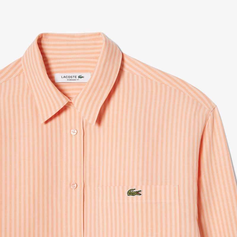 Женская рубашка Lacoste из льна 5