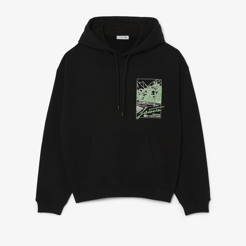 Мужской хлопковый свитшот Lacoste свободного кроя 4