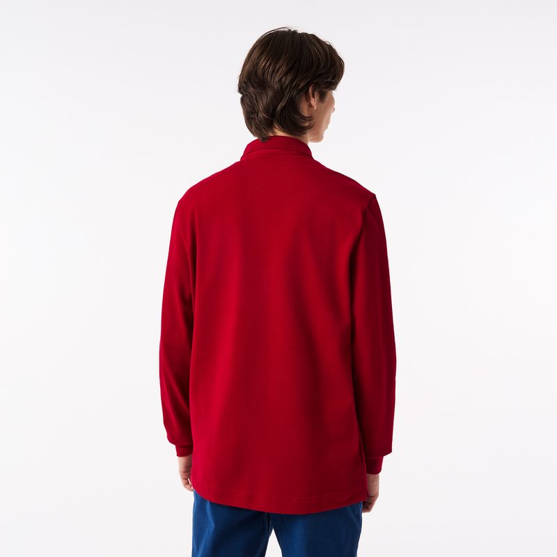Мужское поло Lacoste с длинным рукавом 2