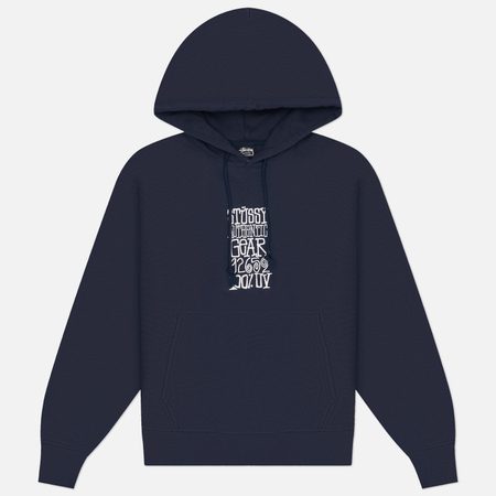 Мужская толстовка Stussy Authentic Gear Hoodie, цвет синий