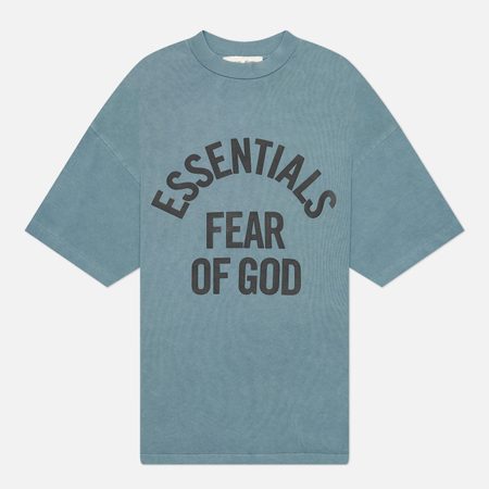 Мужская футболка Fear of God ESSENTIALS Campus 90's, цвет голубой