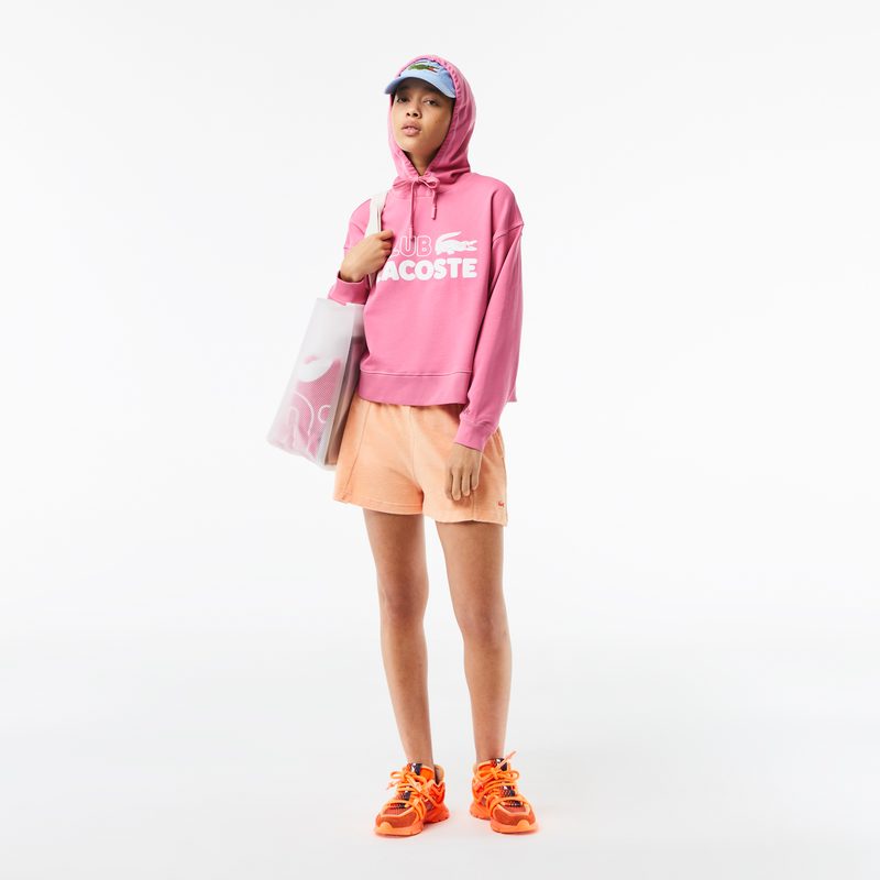 Женская толстовка - худи Lacoste оверсайз 4