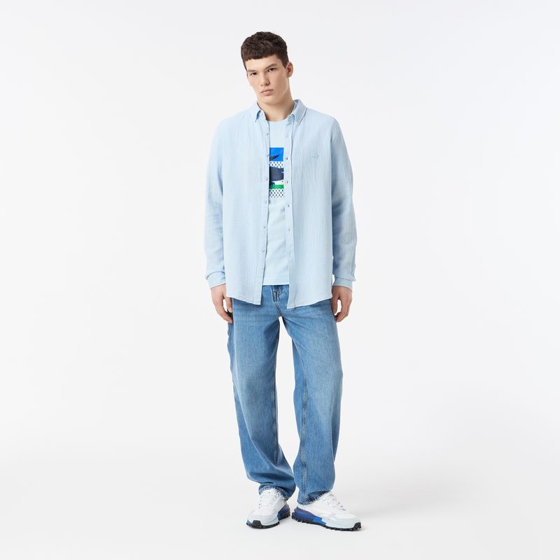 Мужская хлопковая рубашка Lacoste 4
