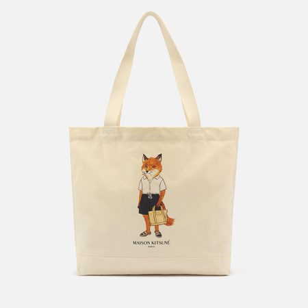 Сумка Maison Kitsune Dressed Fox, цвет бежевый
