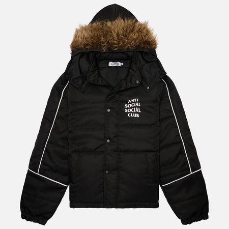 Мужской пуховик Anti Social Social Club Puffer, цвет чёрный