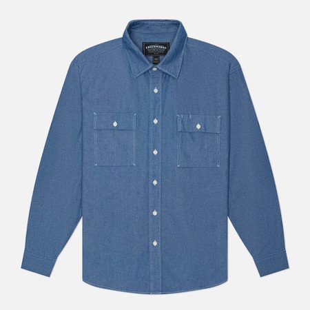 Мужская рубашка FrizmWORKS Cigarette Pocket Chambray, цвет синий