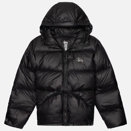 Мужской пуховик Stussy Micro Ripstop Down Parka, цвет чёрный