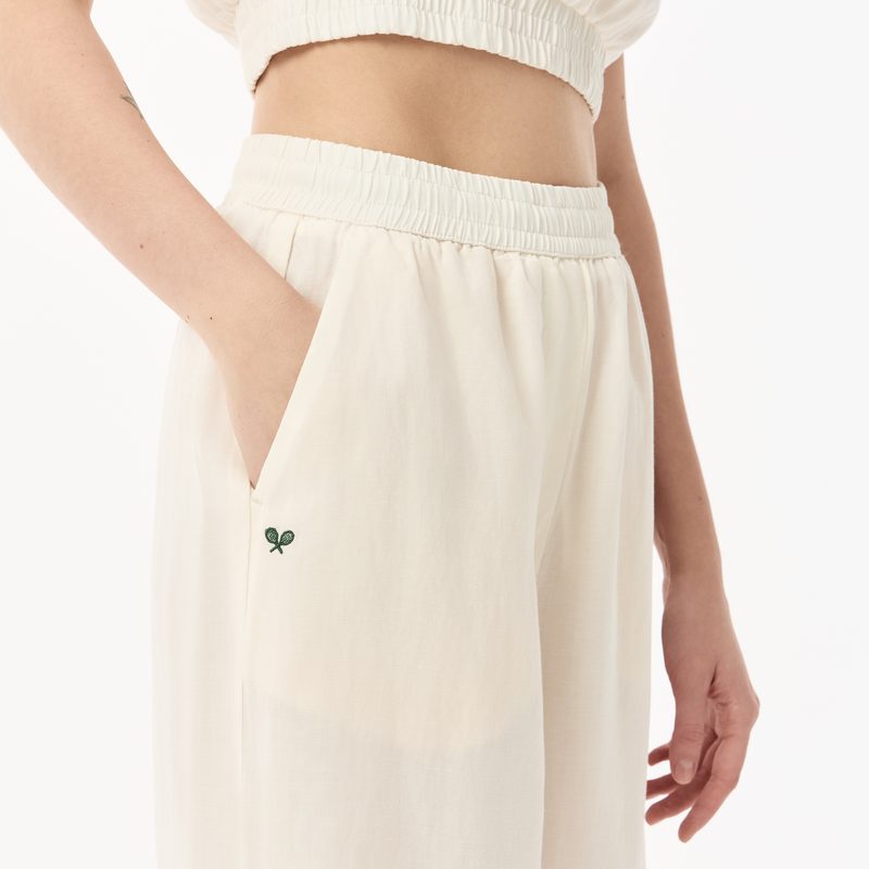 Женские брюки Lacoste свободного кроя из смеси льна 5