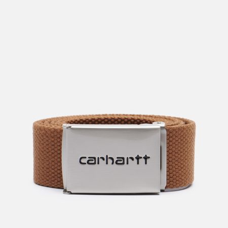 Ремень Carhartt WIP Clip Chrome, цвет коричневый
