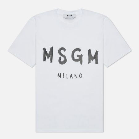 Женская футболка MSGM MSGM Milano Logo, цвет белый