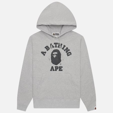 Мужская толстовка A Bathing Ape College Hoodie, цвет серый