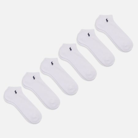 Комплект носков Polo Ralph Lauren Cushioned Low Cut 6-Pack, цвет белый