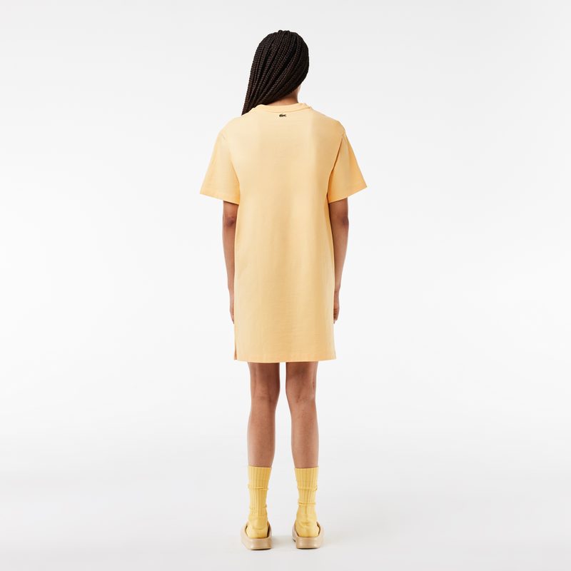 Трикотажное платье Lacoste с коротким рукавом оверсайз 2